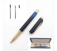 Accod New Metal Ballpoint Pen Business Signature Pen Gradient Color Rollerball Pen with 2 Black Replacement Refills Gifts for Office Colleagues, Family, Friends (Blue)