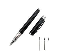 Accod Signature Pen Premium Metal Rollerball & Ballpoint Pen Creative Gift Pen with Two 0.5mm Black Replaceable Refills High-grade Pen Case Good Gift for Family Friends and Colleagues (Silver)