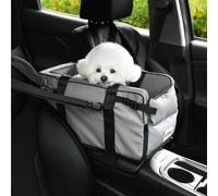 ACCOM FAM Console PET CAR SEAT - Dog and cat Car Seat - Center Console Car Seat for Small Pet - Portable pet Booster Seat - Detachable and Washable Small pet Travel Bag - Small Dog Car Seat