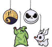 AccontOche 4Pcs Nightmare Sally Theme Car Air Freshener Hanging Fragrance Chips Zombie Bride Ghost Rearview Mirror Pendant Essential Oil Diffuser Hanging Scent Car Accessories Decor