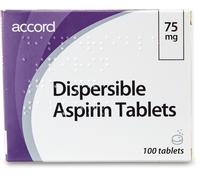 Accord Dispersible Aspirin 75mg 100 Tablets