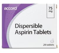 Accord Dispersible Aspirin 75mg 28 Tablets