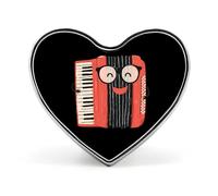 Accordeon Cute Button Pins Heart Badge Cool Personalised Pattern Brooches for Bag Hat