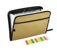 Accordian File Folders A4 Size Organizer with Folders with Label for Doctors Nursings Metallic Gold