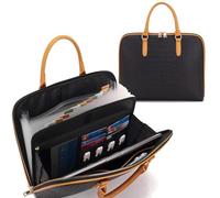 Accordian File Organizer Tote,Folder with Zipper & Labels,12 Pocket Expanding File Folder with Multi-Pockets Paper Folder for Letter A4 Files Business Teacher Office Bag Handbags for Ladies