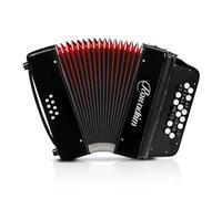Accordion - 22 keys 8 bass, lightweight piano accordion for beginners, vibrant design for beginners and adults for easy learning (8 Bass, Black)