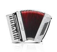 Accordion - 30 Keys 60 Bass Professional Keyboard with Backpack & Strap, Ideal for Beginners, Adults, Students & Music Lovers (White)