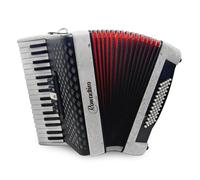 Accordion 34 Key 60 Bass Piano Beginners Teachers Students (White) | Rich Tone;Ergonomic Layout;Lambskin Bellows;All-Level Friendly;Portable Design
