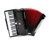 Accordion, 41 Keys 120 Bass Professional Accordion - Quality product for beginners and advanced players - Includes backpack and straps (Black)