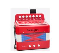 Accordion, 8 Keys 4 Bass Accordions with Straps for Beginners Educational Accordion, Musical Instrument Gift,Accordion Instrument for Adults Crafted Size:17x18x10cm,Weight:0.7kg (Red)