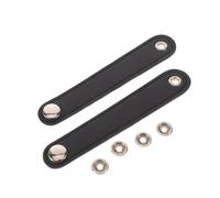Accordion Bellows Closing Strap Black Double Layer 4 Buckle Pu | Universal Fit for Accordion, Alloy Hardware, 5.5x1 in Size, Lightweight Portable Accessory for Musicians