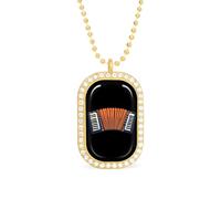 Accordion Brilliant White Diamond Necklaces Dainty Pendant Necklace Trendy Metal Jewelry Gift for Women