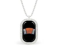 Accordion Brilliant White Diamond Necklaces Dainty Pendant Necklace Trendy Metal Jewelry Gift for Women
