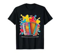 Accordion Cartoon Colorful Music Illustration T-Shirt