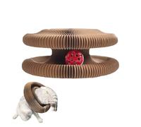 Accordion Cat Scratcher, Organ Board Toy, Interactive Play Mat with Bell Ball Feature, Pet Enrichment Game for Cats, Scratching Pad Design, Small Medium Animal Toy for Indoor Use