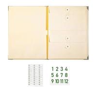 Accordion Document Pockets with Pockets, Manila Accordion-Style Document Organizer | File Organizer for Receipt Folio Paper Business Travel Offices Work