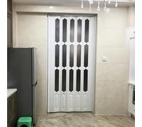 Accordion Door, 230cm Height, Plastic Folding Internal Doors for Home Room Divider, Long Sliding Concertina Door for Temporary Use, 175cm Width