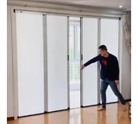 Accordion Door,3M Extra Wide Invisible Folding Door, 230CM High Honeycomb Concertina Design for Kitchen & Bathroom, No-Drill Installation, Fits Large Open Spaces (330x230cm/130x90.5in)