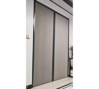 Accordion Door,Blackout Collapsible Door - Adjustable Width 137-190cm, Height 80/84in, Perfect for Bathroom, Restaurant & Kitchen, Space-Saving Invisible Design, Privacy & Light Control