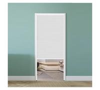 Accordion Door,Customizable White Sliding Closet Doors - No-Drill Invisible Folding Door for Bedrooms, Kitchen, Pantry & Shower - Adjustable Width & Height (25x80in / 64x203cm)
