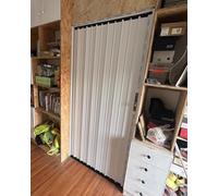 Accordion Door, Internal Sliding Folding Door with Lock, Aluminum Alloy, Foldable Design for Living Room and Hallway