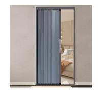 Accordion Door Metal Multifold Interior, Foldable Sliding Room Divider Gate, Ffor Office Doorway Alloy Partition Doors, with Lock and Slide Rail(210x95 cm)