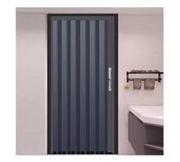 Accordion Door Metal Multifold Interior Gate for Living Spaces, Gray Track Folding Doors with Hardware Kit & Key, Commercial Magnetic No-Drilling(165x70 cm)