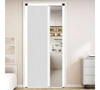 Accordion Door,Space-Saving Honeycomb Interior Folding Door with Pulleys - Low Track Design for Doorways, Closets, and Single Doors (26x85in / 66x216cm)