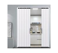 Accordion Doors Interior Door with Lock, Waterproof, Easy to Clean, Upgraded Roller & Handle, Complete Hardware Set for Closet and Bathroom Doorways