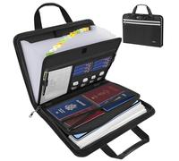 Accordion File Folder Organizer with Lock - 13 Pockets Fireproof Document Organizer with Handle & Zipper, Expanding File Folder with Tabs Document Holder for Letter A4 Files and More