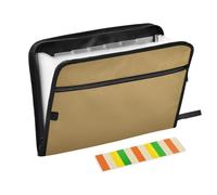 Accordion File Folders A4 Size File Pocket Folder with Label for Leg Meeting Art Deco Gold