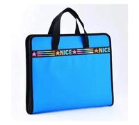 Accordion File Organizer 13 Pockets Expanding File Folder with Handles Canvas Portable A4 Document Filing Box Desktop Organizer Expandable Accordion Folder(Blue)