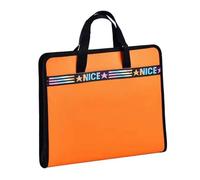 Accordion File Organizer 13 Pockets Expanding Folder with Handles Canvas Portable A4 Document Filing Box Desktop for Paperwork(Orange)
