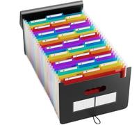 Accordion File Organizer 26 Pockets Accordian File Organizer Keeper Expanding Filling Box Letter A4 Size Expandable Folder Plastic Accordion Docume for Files