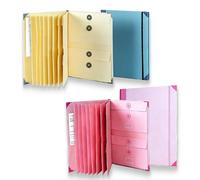 Accordion File Organizer Manila Pocket Document Folder, Portable Multi-Pocket Filing Folder, Birth Certificate Document Organizer for Office & Home Storage (2pcsB)