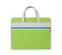 Accordion File Organizer, Oxford Canvas Expanding Files Folders 13 Pockets with Colored Labels Handle Portable Document Holder Bag(Green)