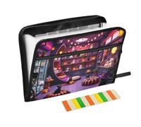 Accordion folder, expandable file organizer, pocket organizer, file folder, jackets, cozy, Halloween, cats, living room, space