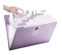 Accordion Folder | Waterproof Document Folder | A4 Letter Size File with 12 Pockets, Portable Paper Receipt Bill Organizer for Office, School, Home Document Storage
