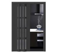 Accordion Folding Door, 90 Inches Tall, PVC Multifold Sliding Door for Kitchen, Laundry Room, Bathroom, Fits Doorway 24 to 80 Inches Wide