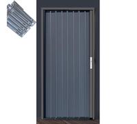 Accordion Folding Door, Aluminum Single Panel with Hardware Top Track for Home and Office, Ideal for Interiors