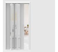 Accordion Folding Door Concertina Sliding Door with Alloy Track for Indoor UseIdeal for Balconies Kitchens and Basements68x80in (176x203cm)