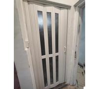 Accordion Folding Door for Doorways, Internal Laundry Room Sliding Gate Screen, Foldable Divider for Cupboard Closet