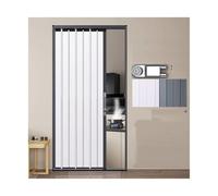 Accordion Folding Door for Indoor Space, Multifold Room Divider with Lock, No Drill Installation for Kitchen and Bathroom Separation