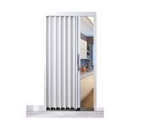 Accordion Folding Door for Interior and Outdoor Use, Waterproof Multifold Room Divider with Mounting Hardware, Easy to Clean for Bathroom and Doorways