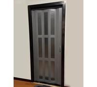 Accordion Folding Door, Grey PVC Concertina Folding Doorinterior Accordion Style Privacy(48x80in (122x203cm))