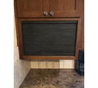 Accordion Folding Door Kit, Black Concertina Tambour Door Kit with Handle and Track, Multiple Sizes(45x80cm (17.7x31.5))