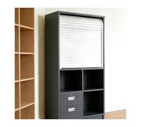 Accordion Folding Door Kit, DIY Easy Install Roll-Up Tambour Kit Custom Handle Closet Wardrobe RV & Cabinet Multi Size(36x32in/91x81cm)