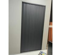 Accordion Folding Door Kit, Metal Sliding Door with Lock, Internal Privacy Gate for Kitchen and Bathroom, Tall 203cm, Retractable Screen Fold Doors (155x203cm)