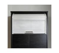Accordion Folding Door Kit, Retractable Tambour Cabinet Door with Handle and Tracks Multiple Sizes for DIY Furniture(100x80cm/39.4x31.5in)