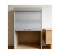 Accordion Folding Door Kit, Retractable Tambour Door, Handle, DIY Rollup, Multiple Sizes, Closets Cupboards Wardrobes(34x26in/86x66cm)